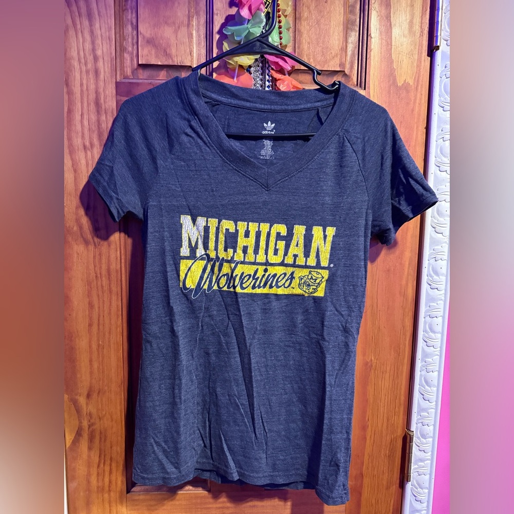Adidas Women's Navy Michigan Wolverines Tee